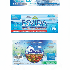 Etiqueta para bidón de 20lt