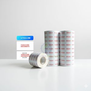 Etiqueta adhesiva en tubo